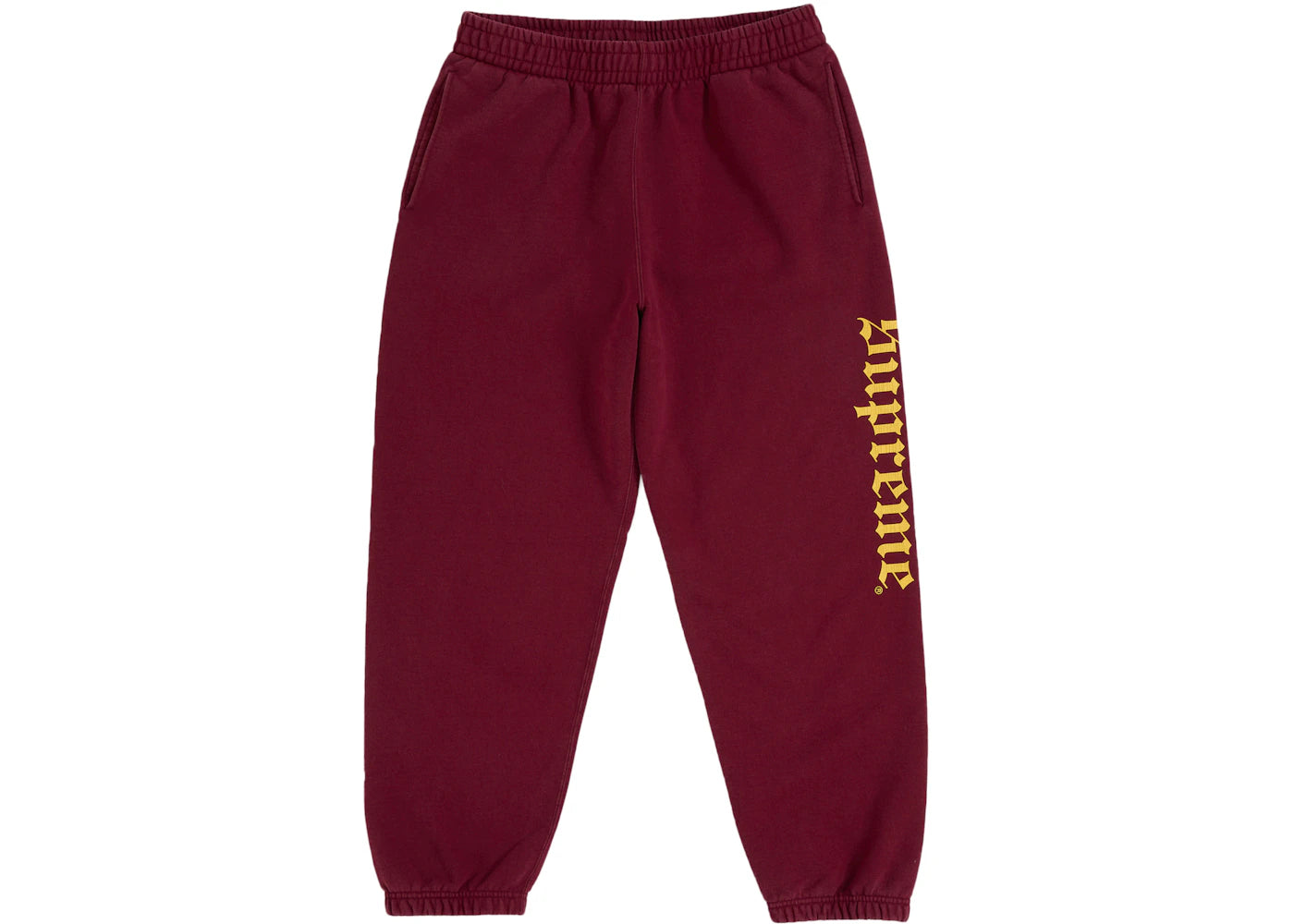 Supreme Washed Old English Sweatpant Cardinal