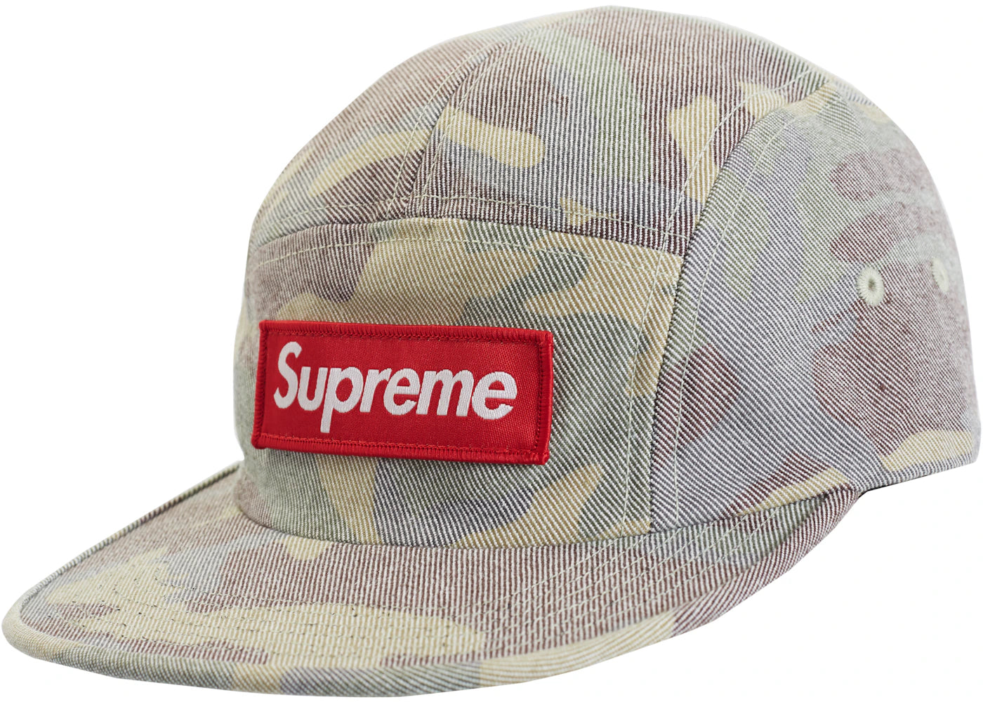 Supreme Washed Out Camo Camp Cap Woodland Camo