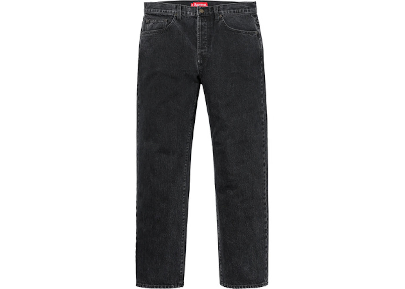 Supreme Washed Regular Jeans Black