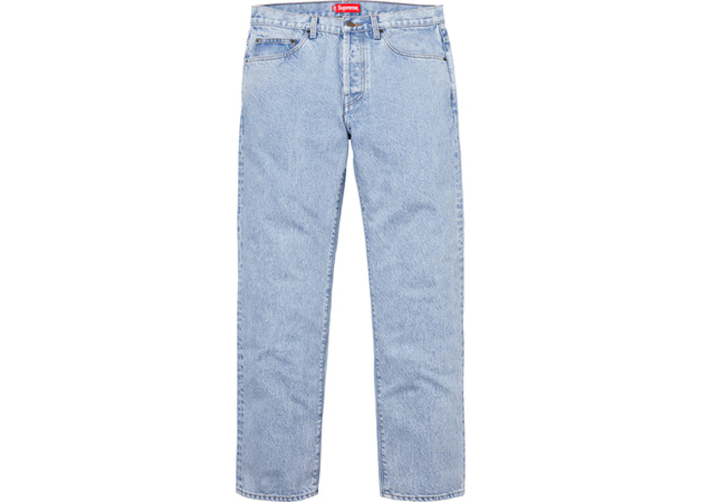 Supreme Washed Regular Jeans Blue