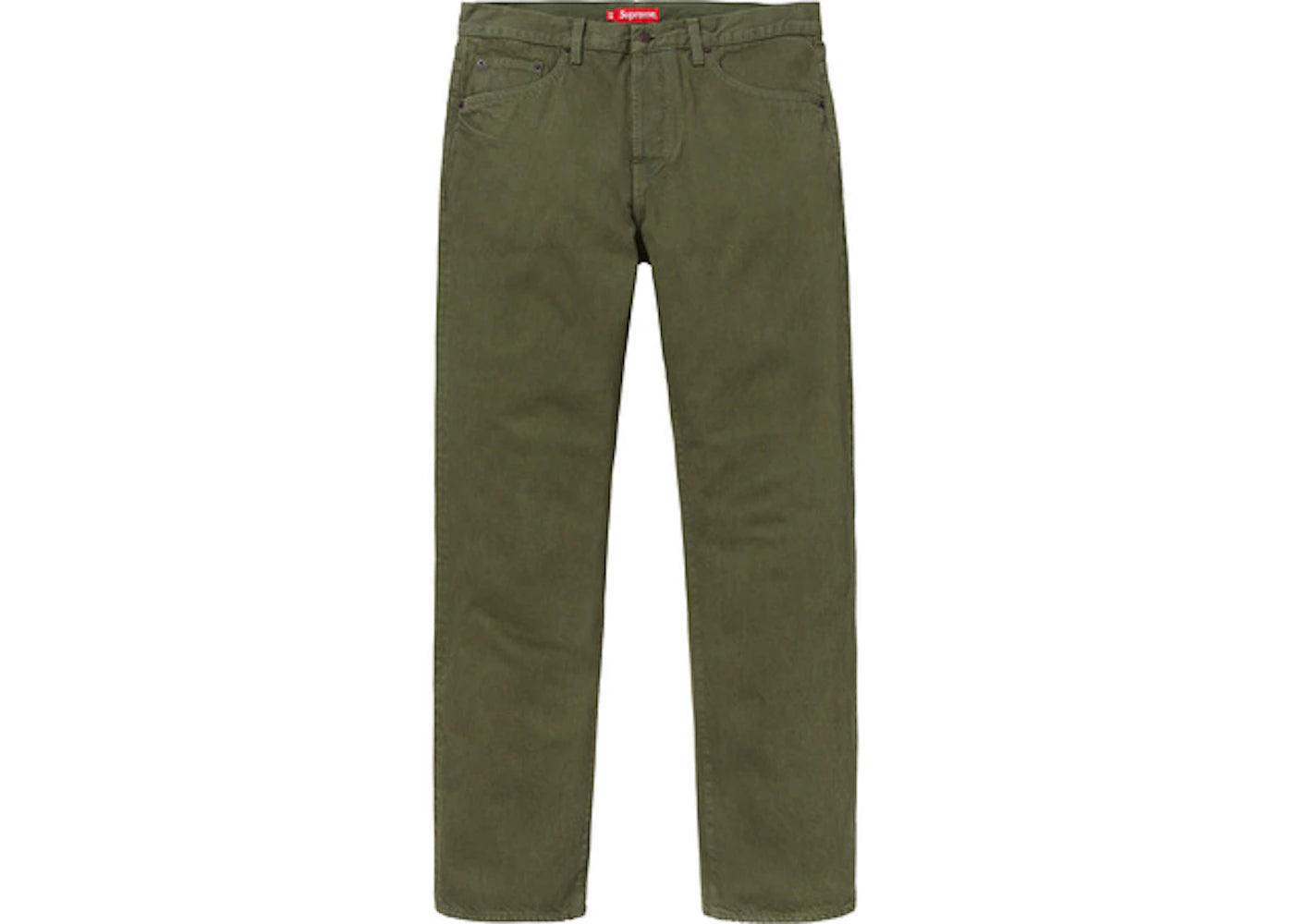 Supreme Washed Regular Jeans (FW18) Olive