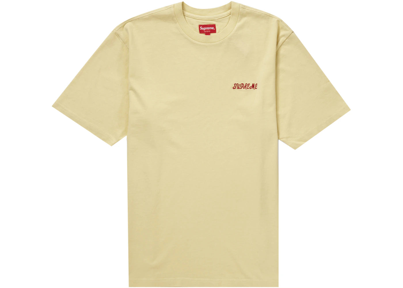 Supreme Washed Script S/S Top Yellow