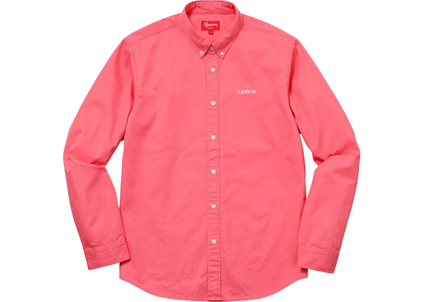 Supreme Washed Twill Shirt Coral