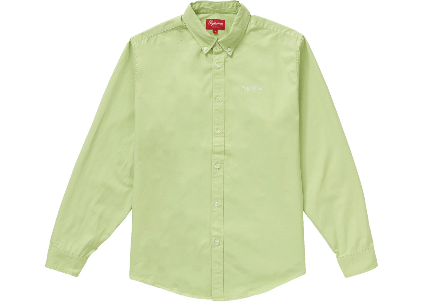 Supreme Washed Twill Shirt Pale Green