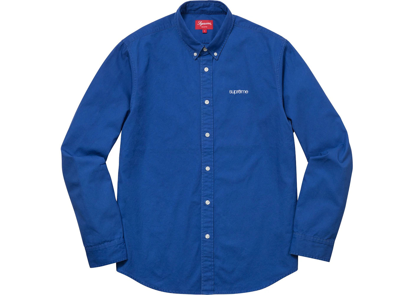 Supreme Washed Twill Shirt Royal