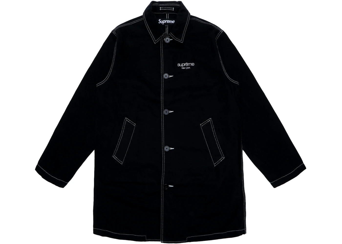 Supreme Washed Work Trench Coat Black