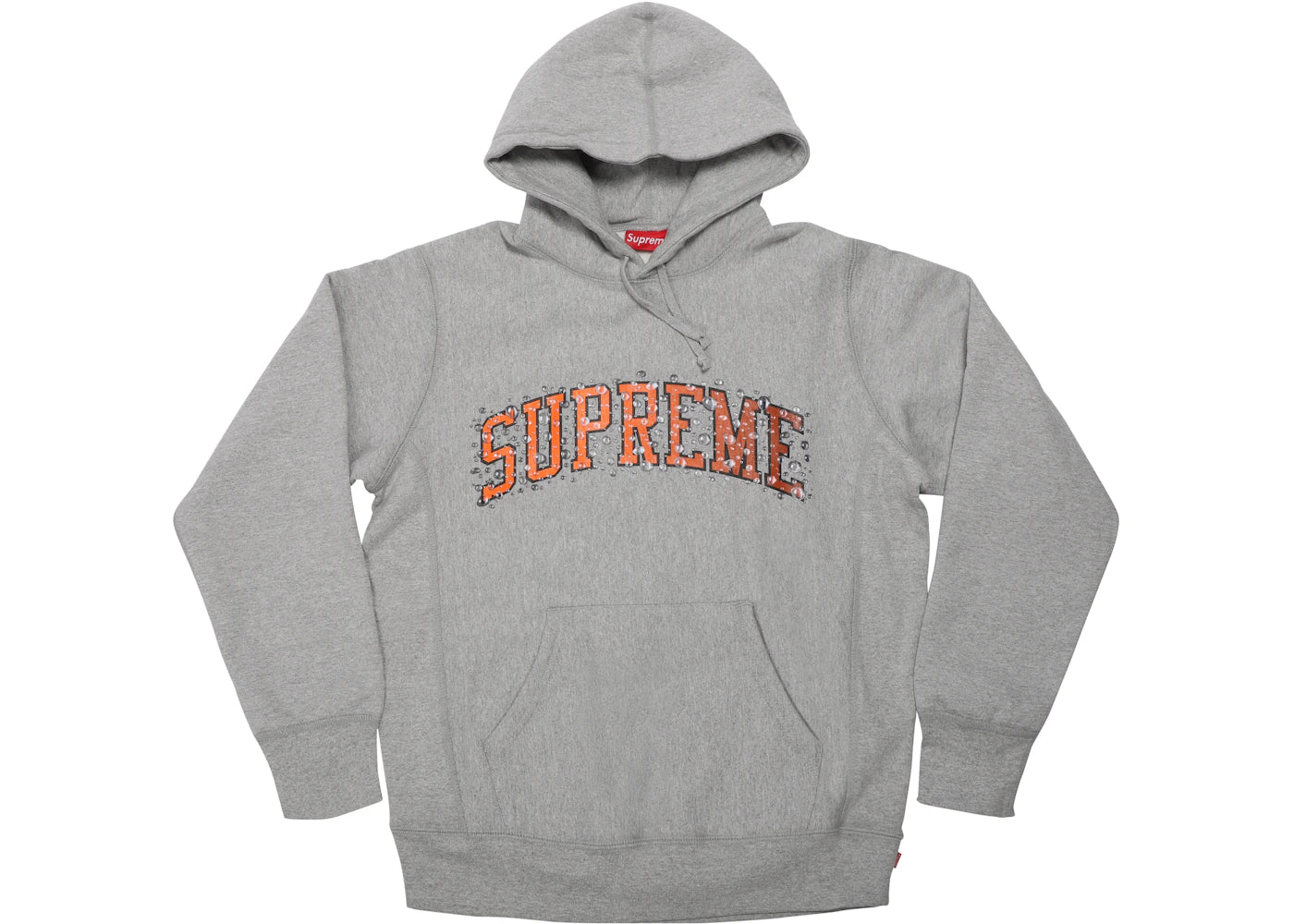 Supreme Water Arc Hooded Sweatshirt Heather Grey