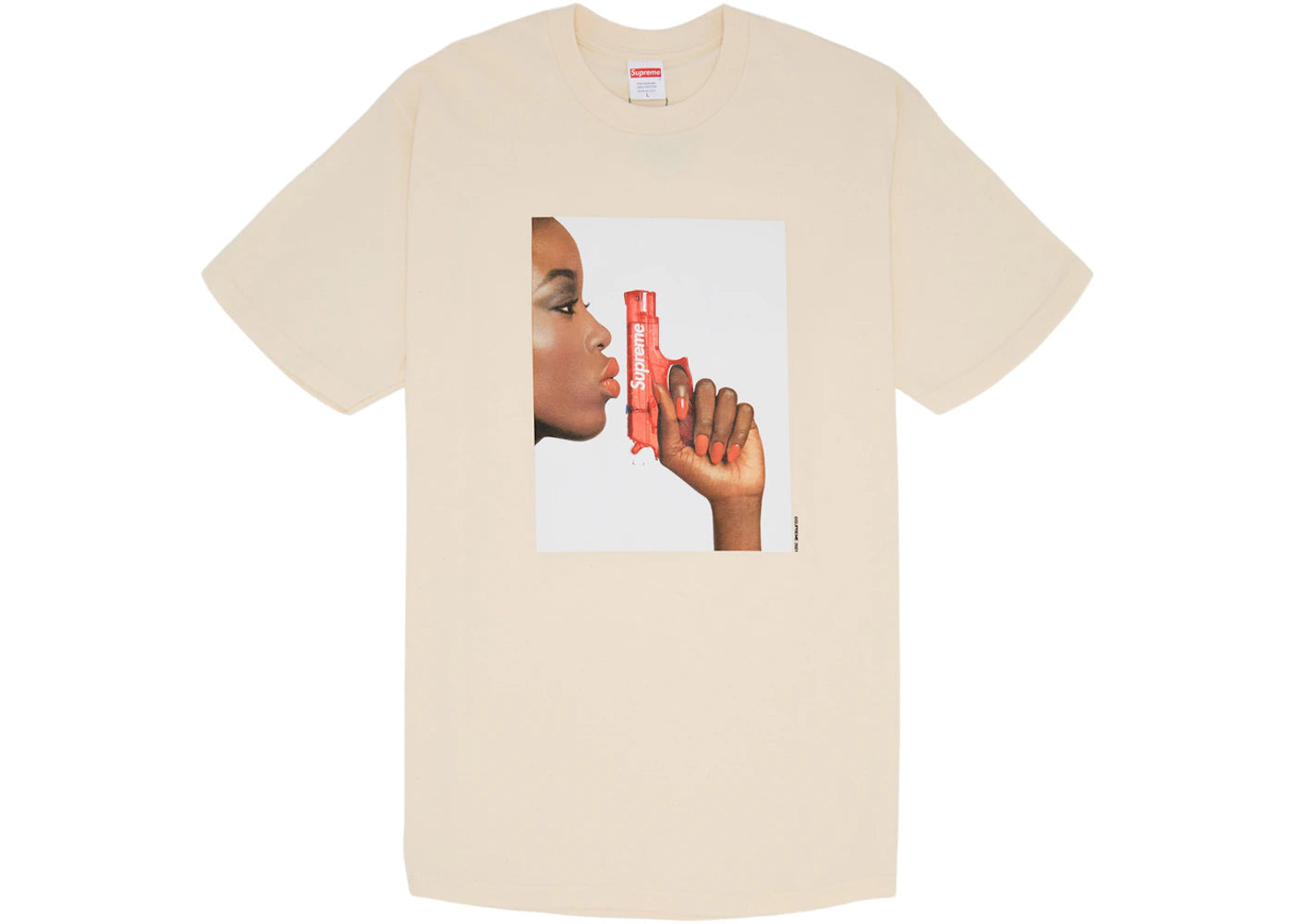 Supreme Water Pistol Tee Natural