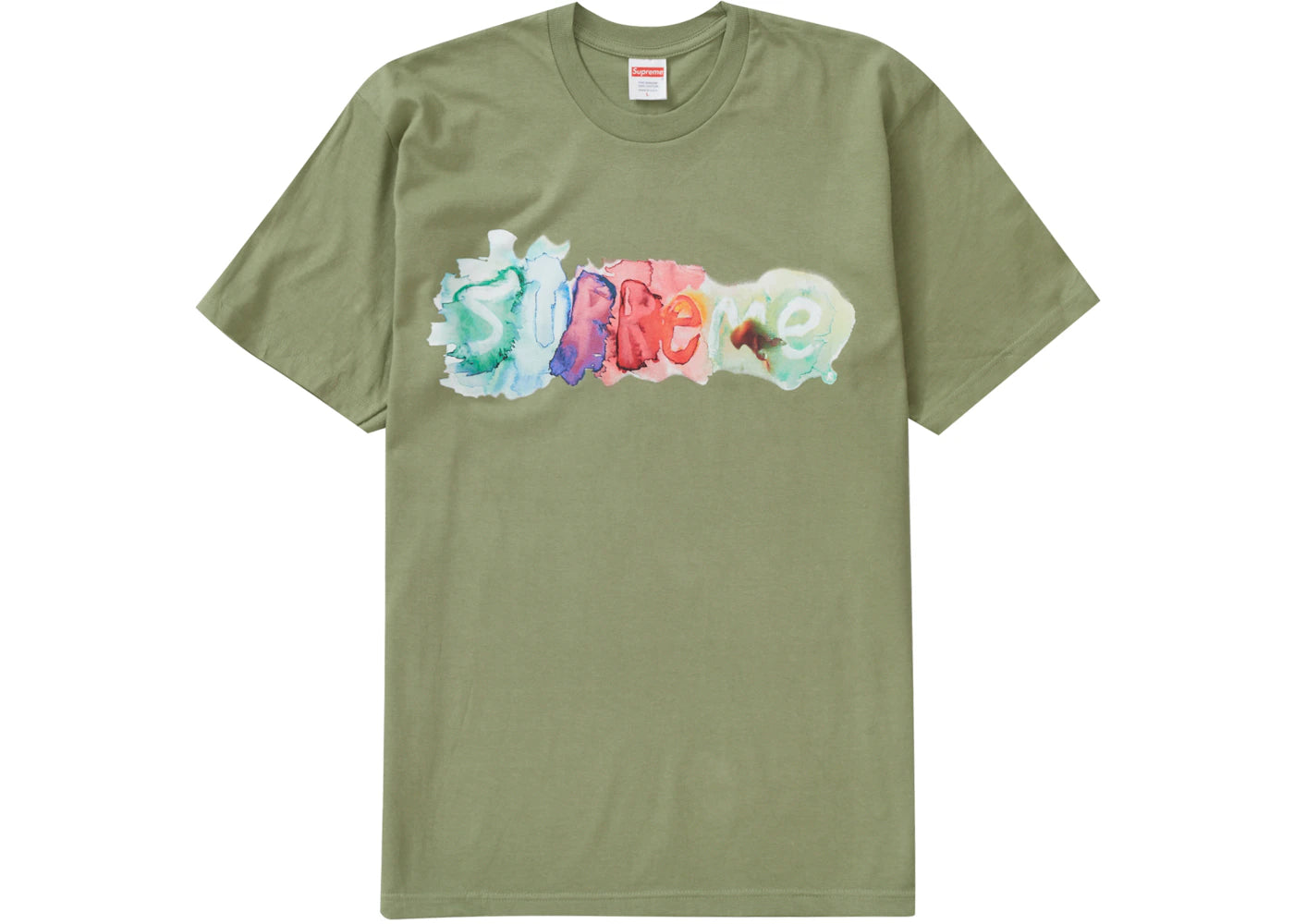 Supreme Watercolor Tee Light Olive