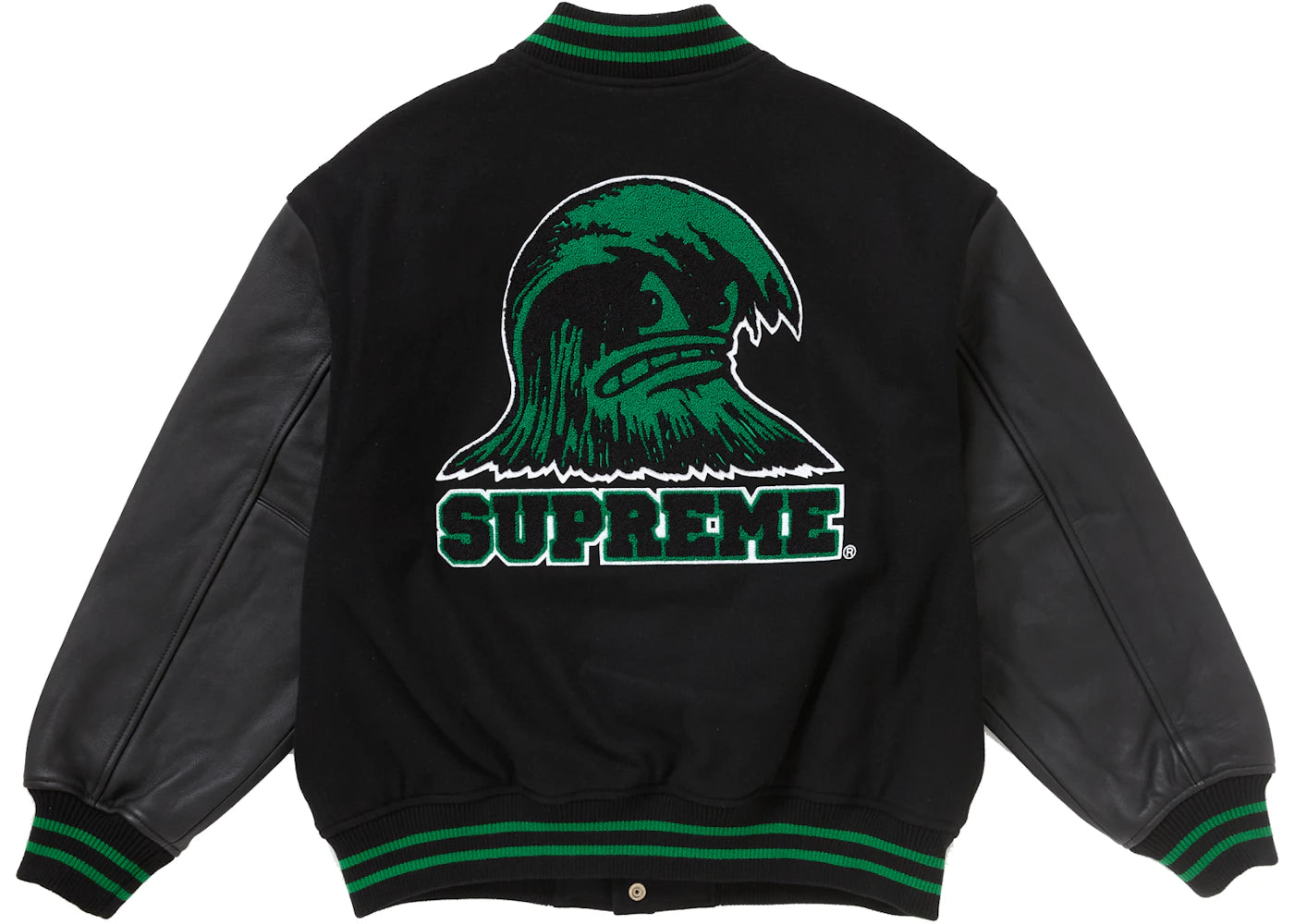 Supreme Wave Varsity Jacket Black