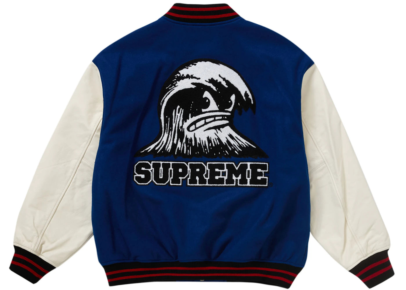 Supreme Wave Varsity Jacket Blue