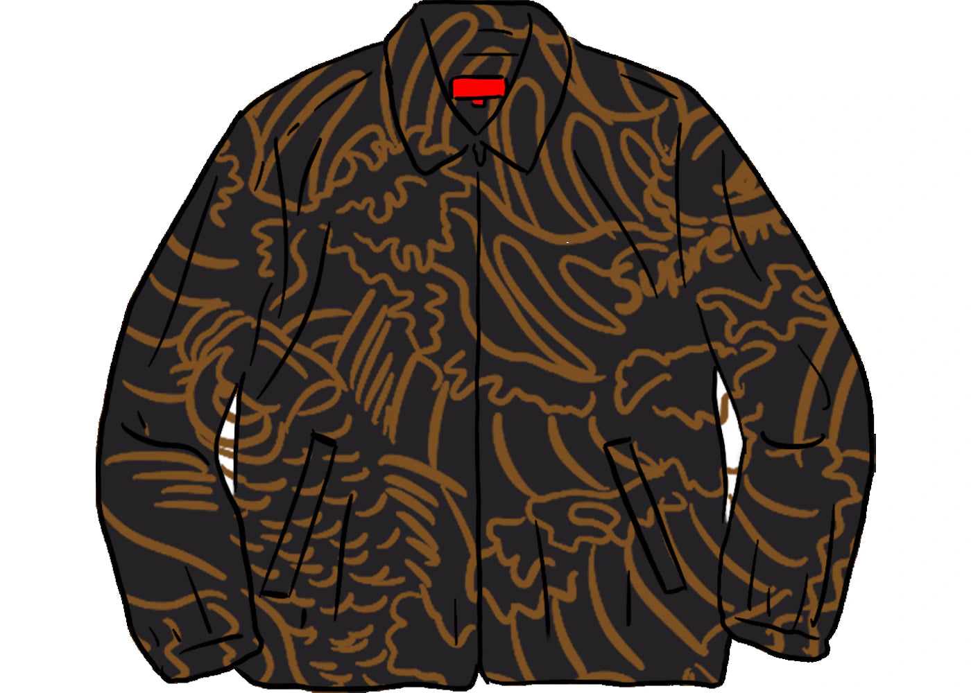 Supreme Waves Work Jacket Black