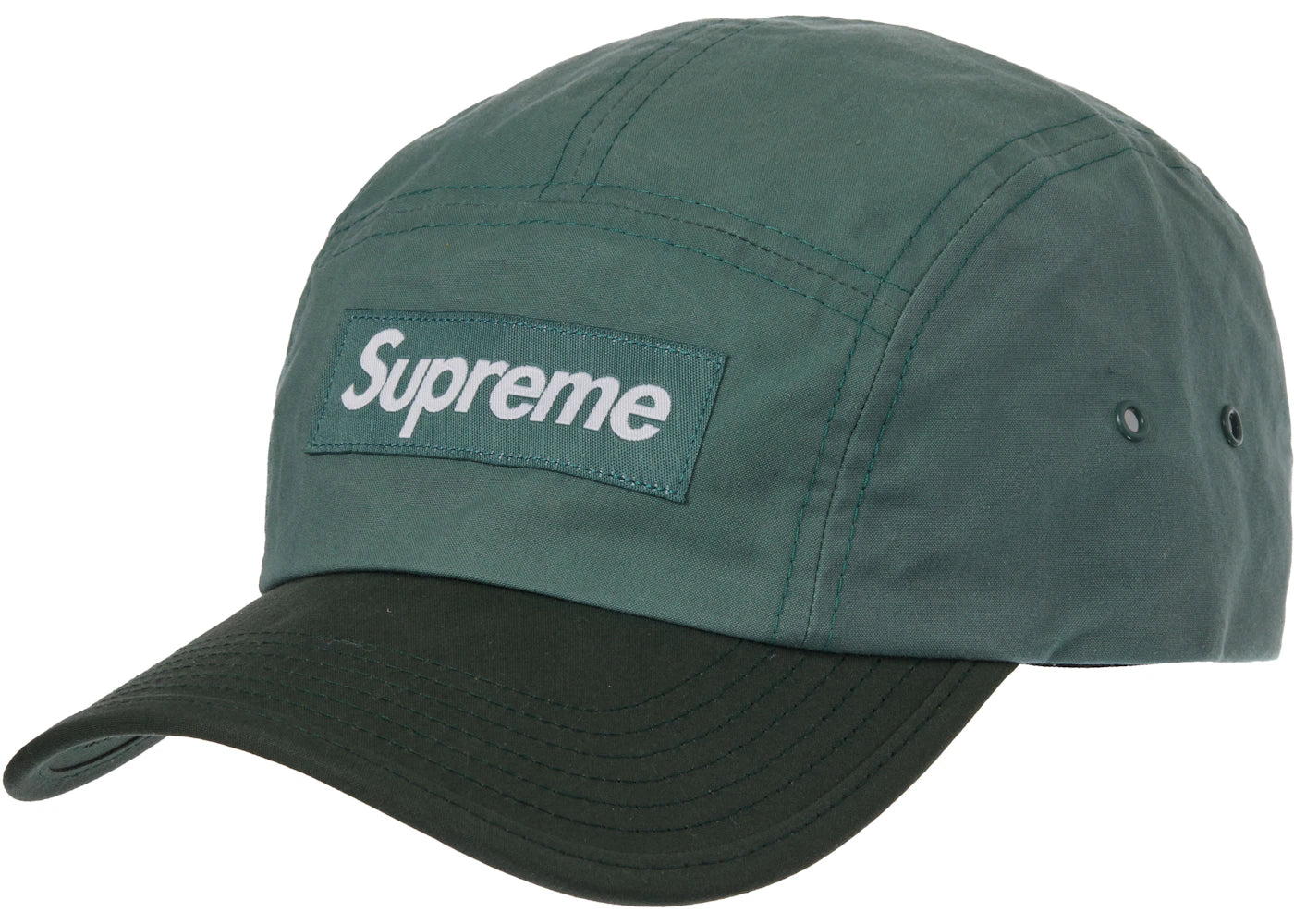 Supreme Waxed Cotton Camp Cap Green