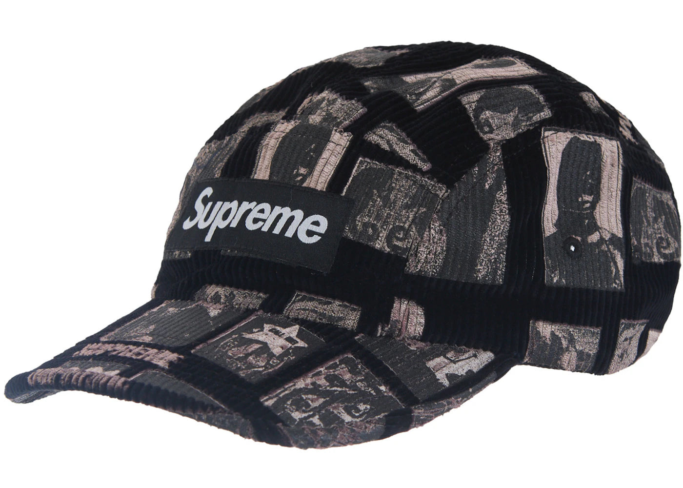 Supreme Weirdo Dave Corduroy Camp Cap Black