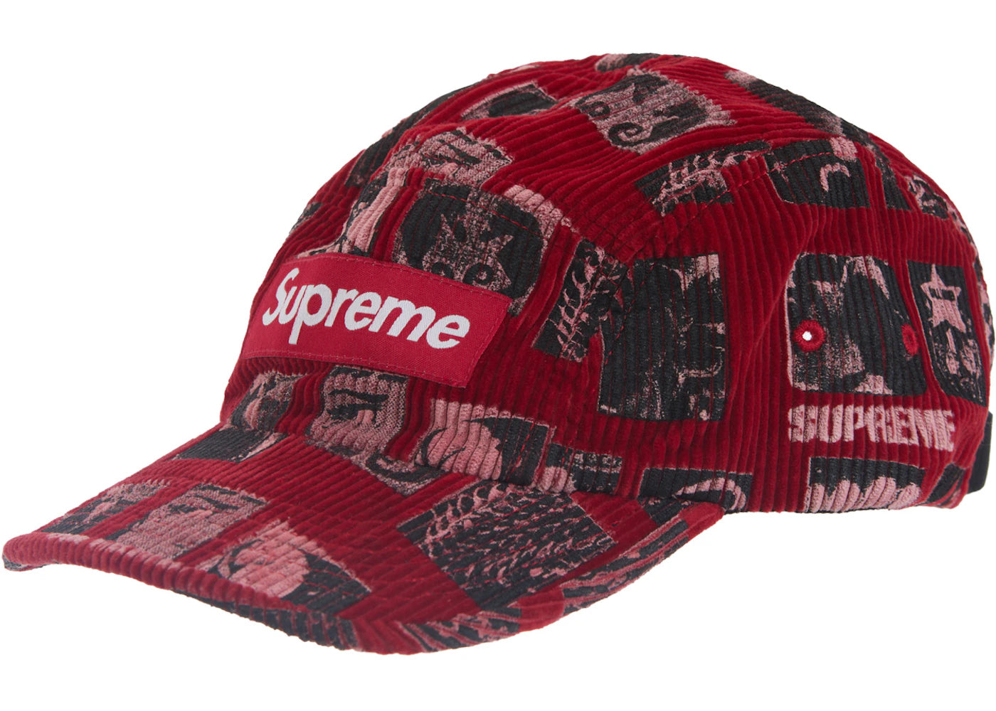 Supreme Weirdo Dave Corduroy Camp Cap Red