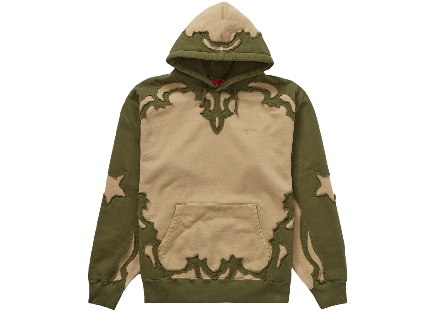 Supreme Western Cut Out Hooded Sweatshirt Dark Tan
