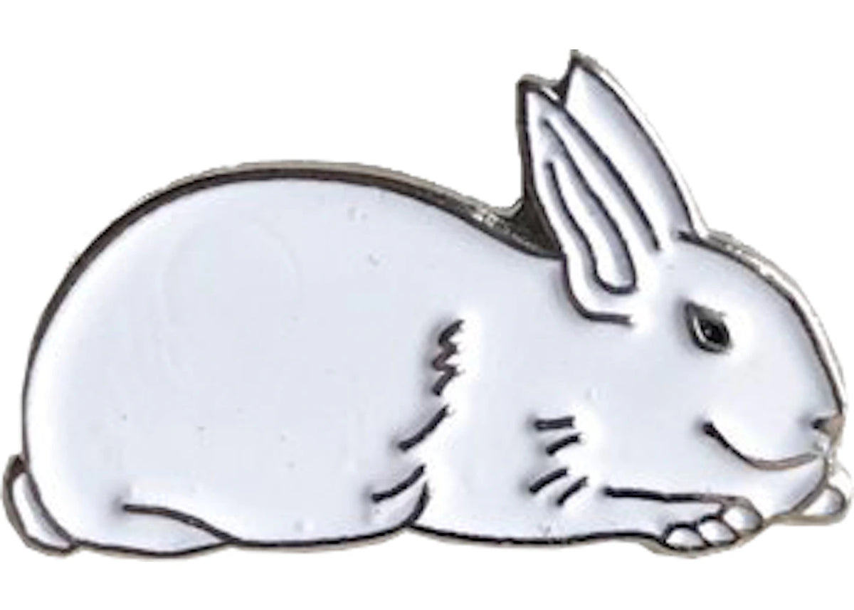 Silver Rabbit Pin Supreme White Rabbit Pin Silver – Side Kicks