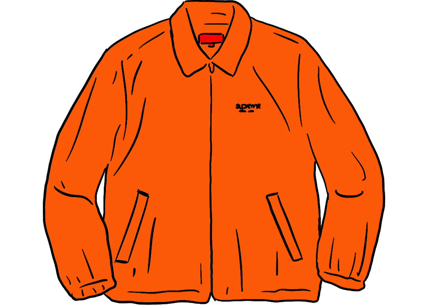 Supreme Wide Wale Corduroy Harrington Jacket Orange