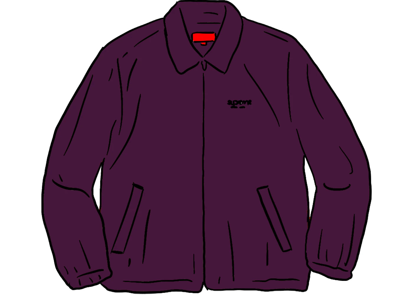 Supreme Wide Wale Corduroy Harrington Jacket Purple