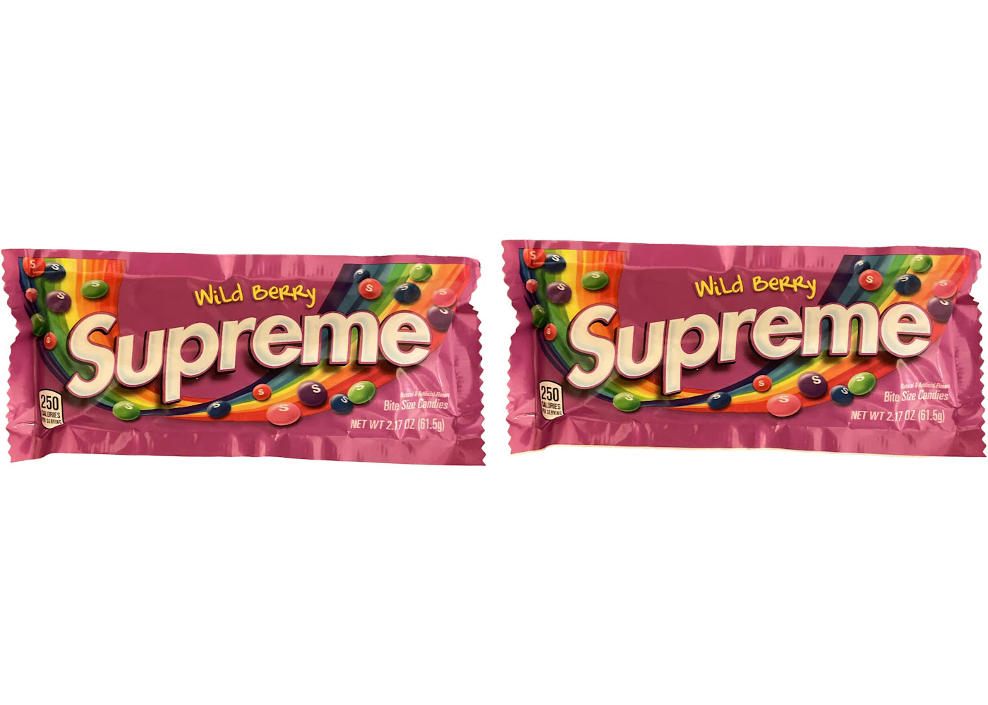 Supreme Wild Berry Skittles 2x Lot (Not Fit For Human Consumption) Purple