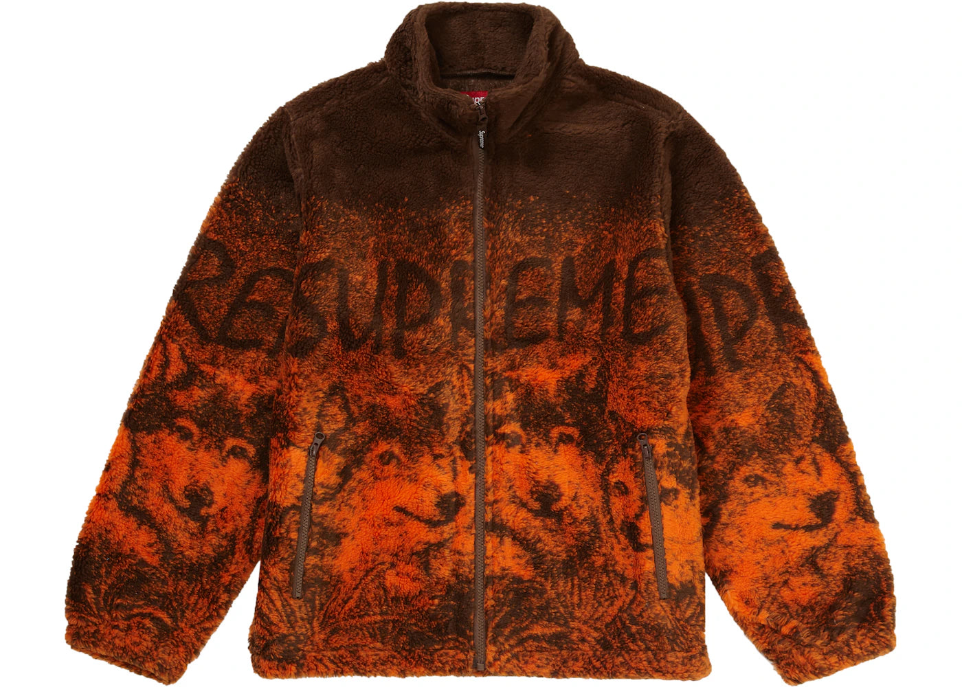 Supreme Wolf Fleece Jacket Brown