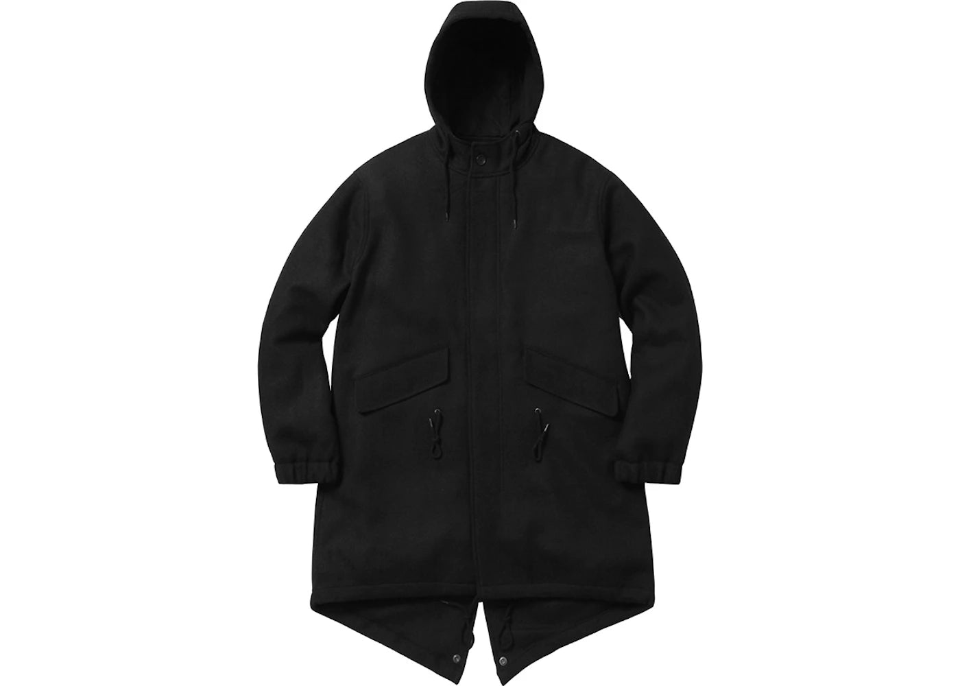Supreme Wool Fishtail Parka Black