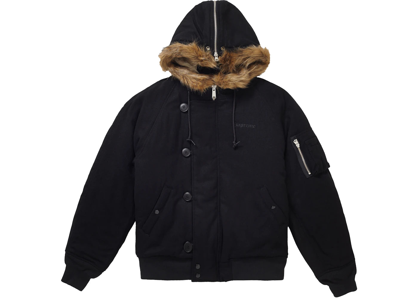 Supreme Wool N-2B Jacket Black