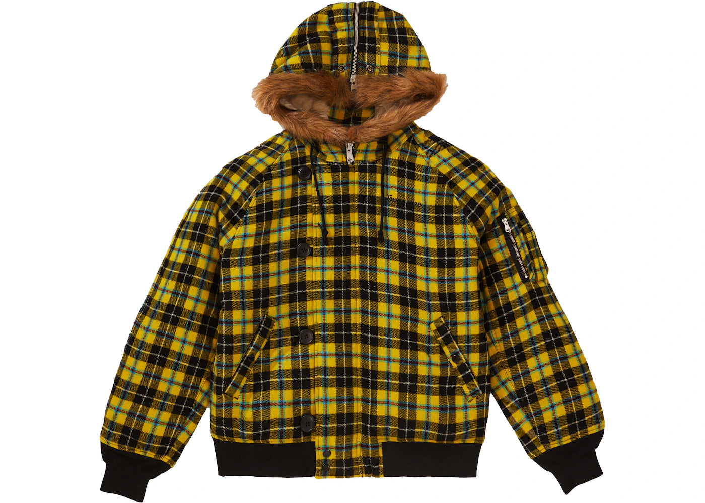 Supreme Wool N-2B Jacket Yellow Plaid