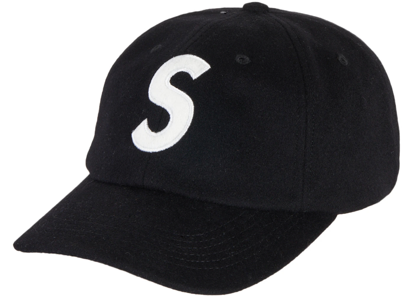 Supreme Wool S Logo 6 Panel (FW21) Black