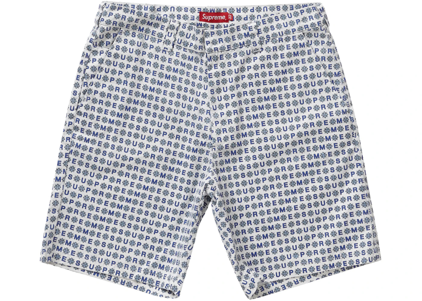 Supreme Work Short (SS19) White Foulard