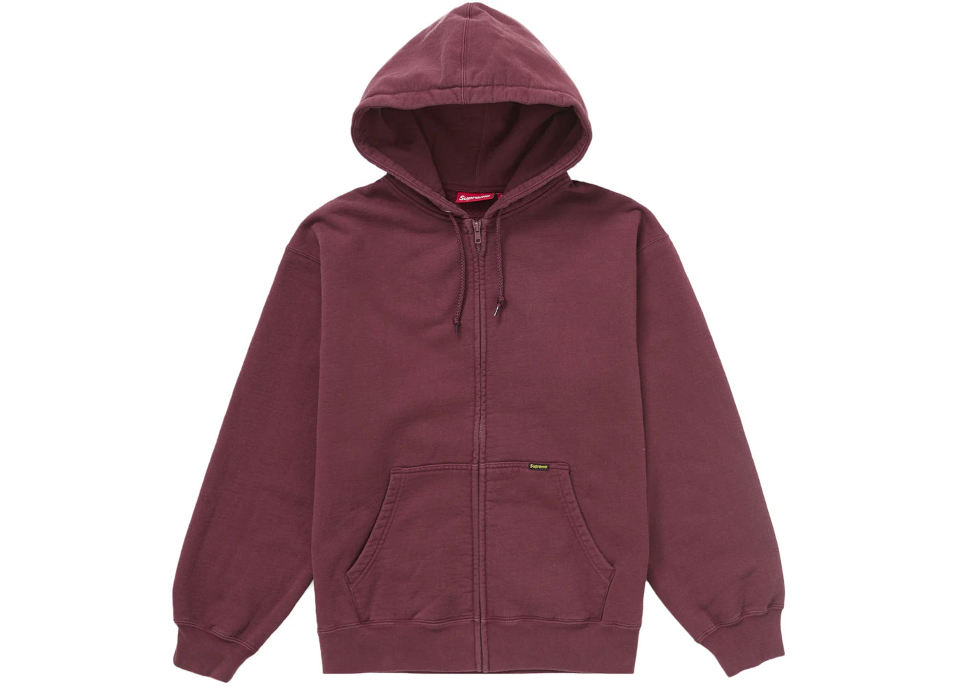 Supreme Work Zip Up Hooded Sweatshirt Maroon