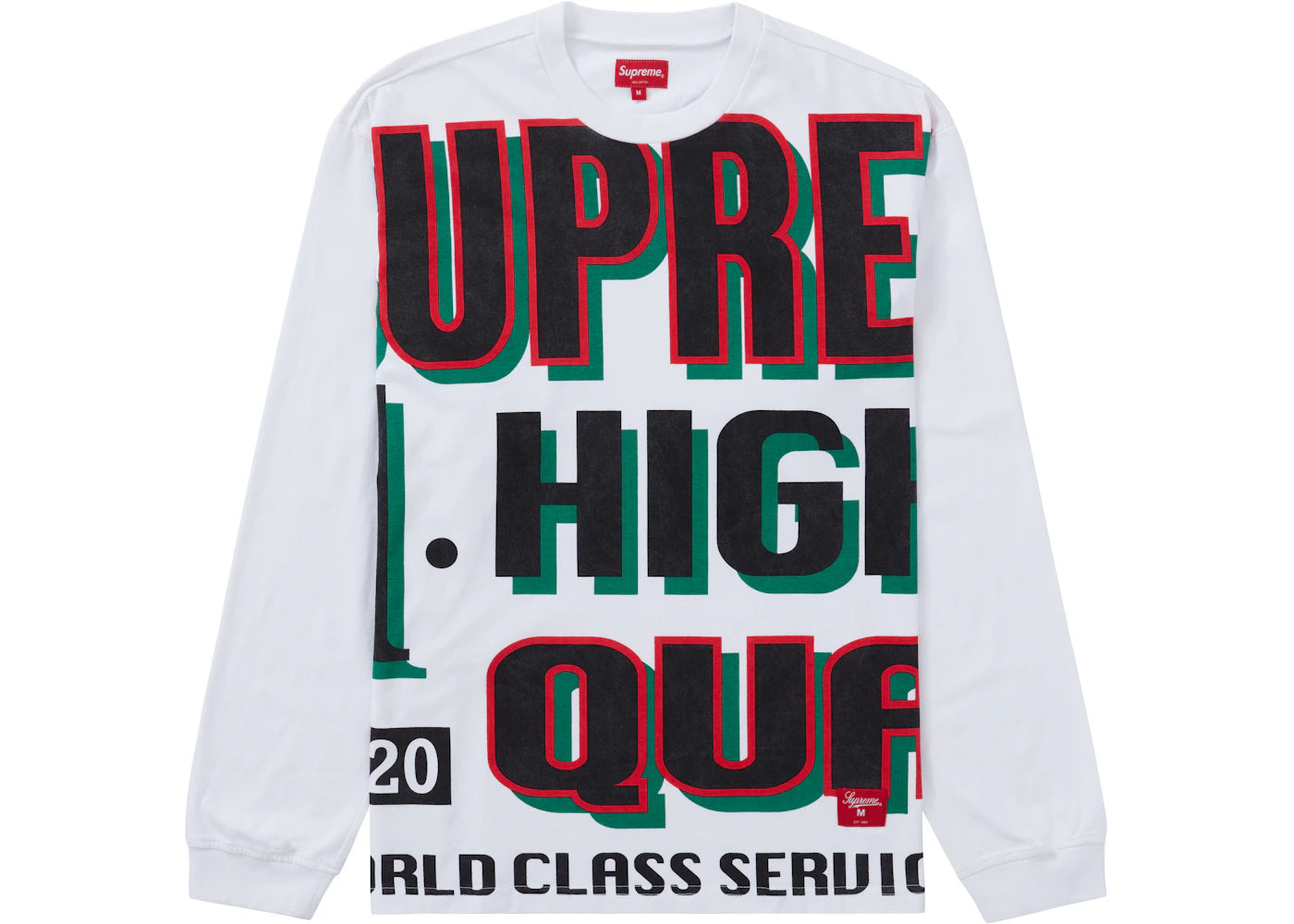 Supreme World Class L/S Top White