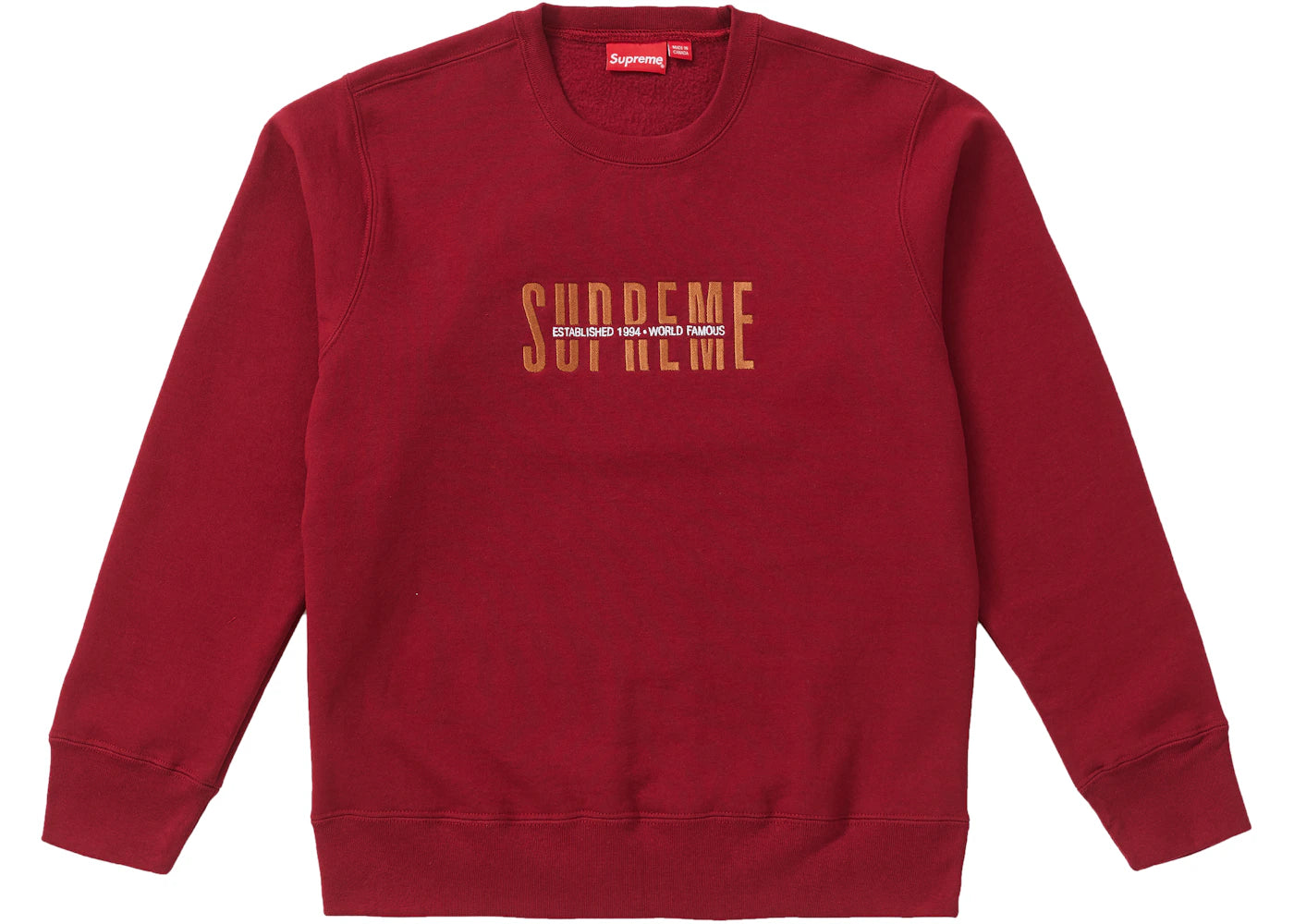 Supreme World Famous Crewneck Cardinal