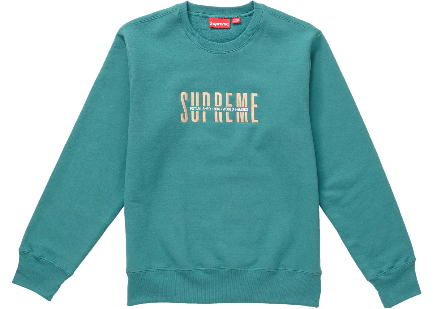 Supreme World Famous Crewneck Dark Teal