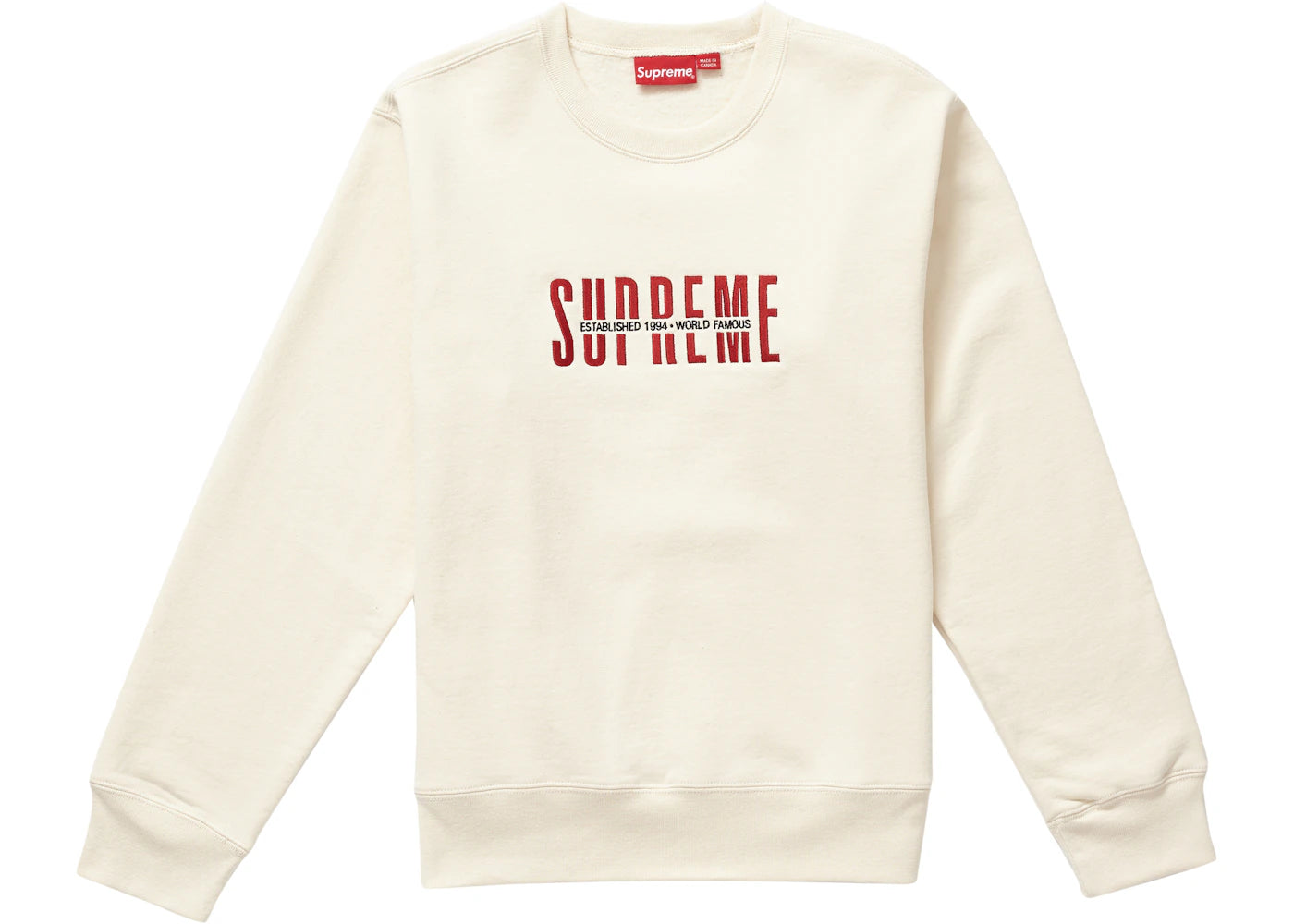 Supreme World Famous Crewneck Natural