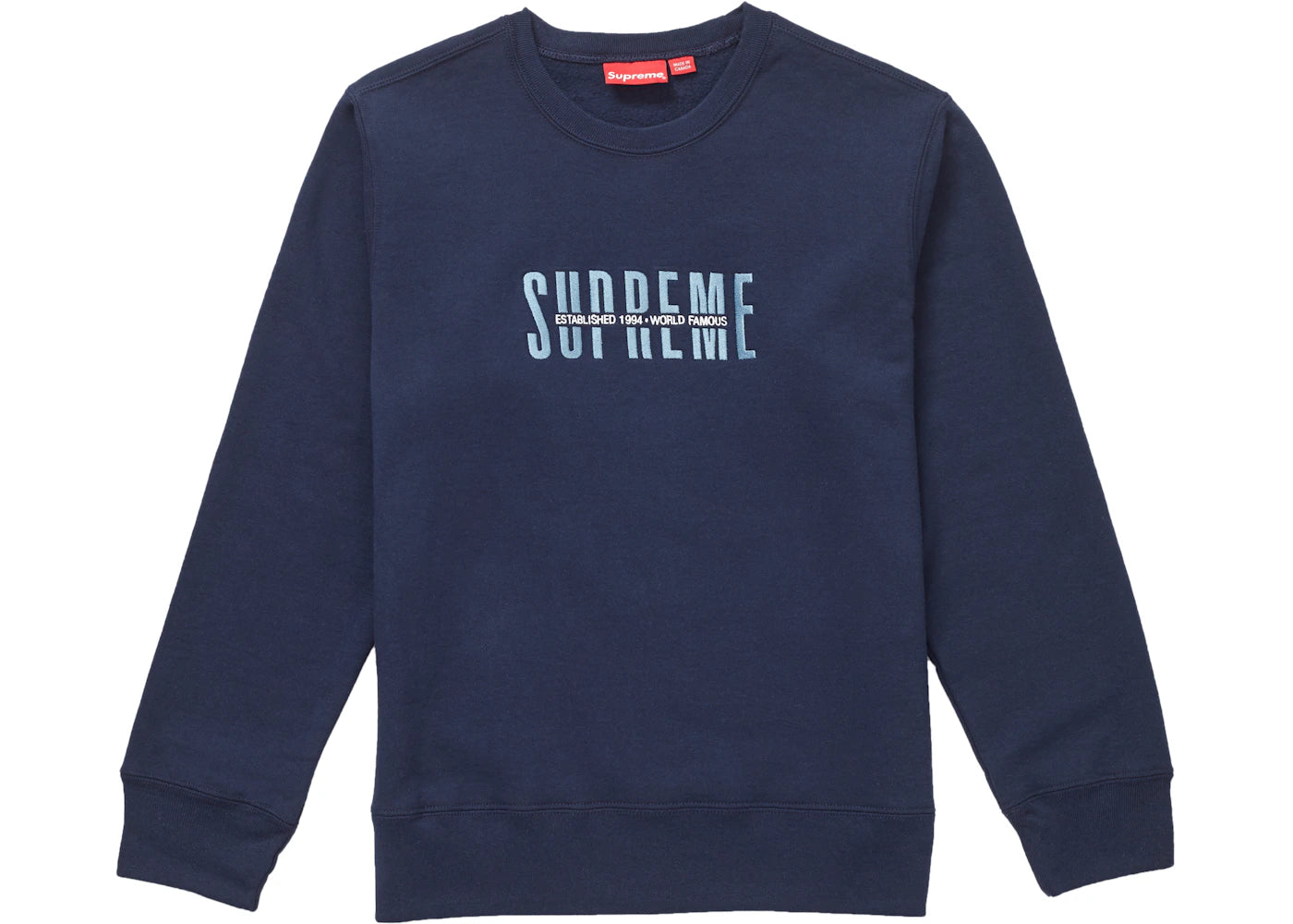 Supreme World Famous Crewneck Navy