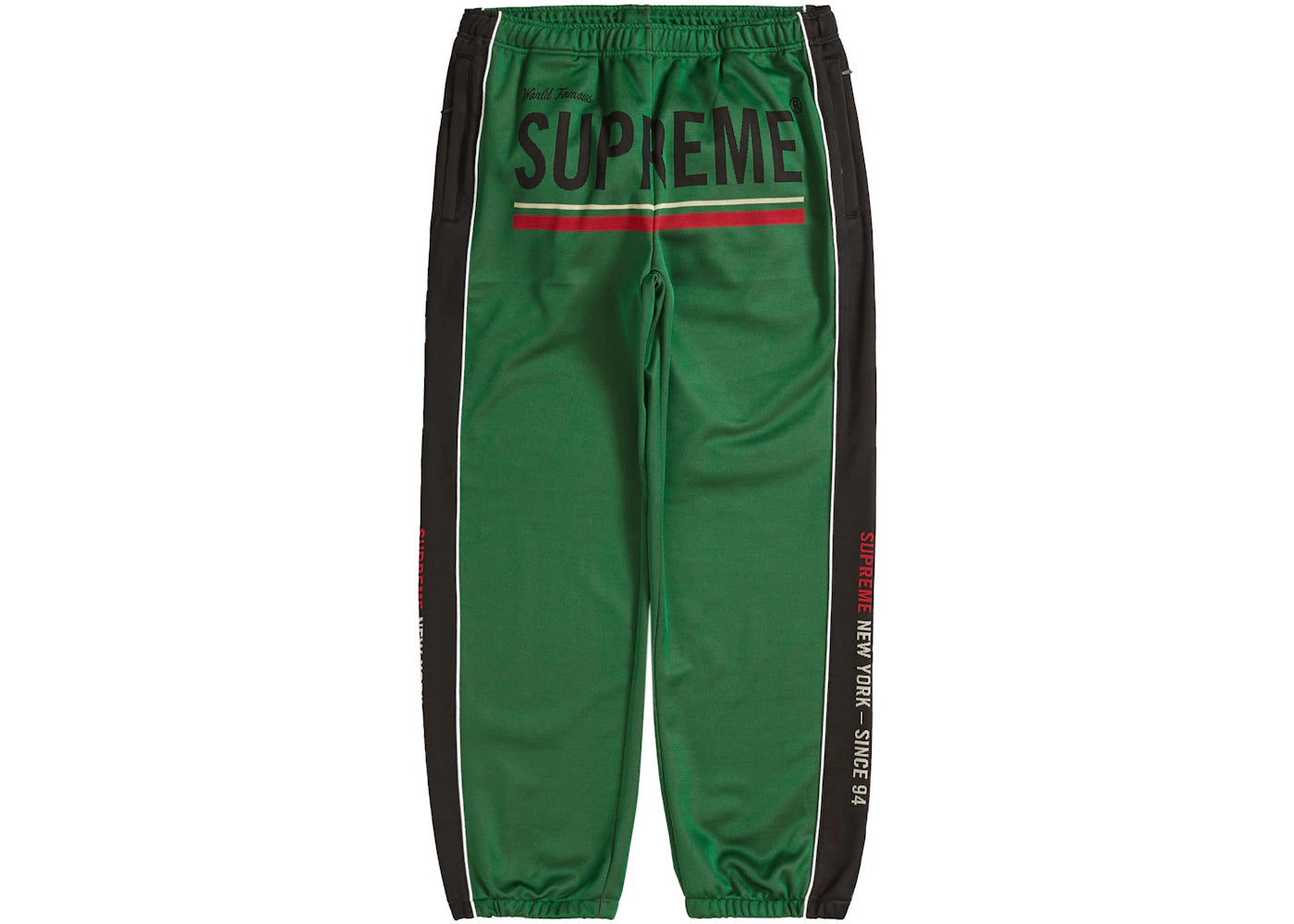 Supreme World Famous Jacquard Track Pant Green