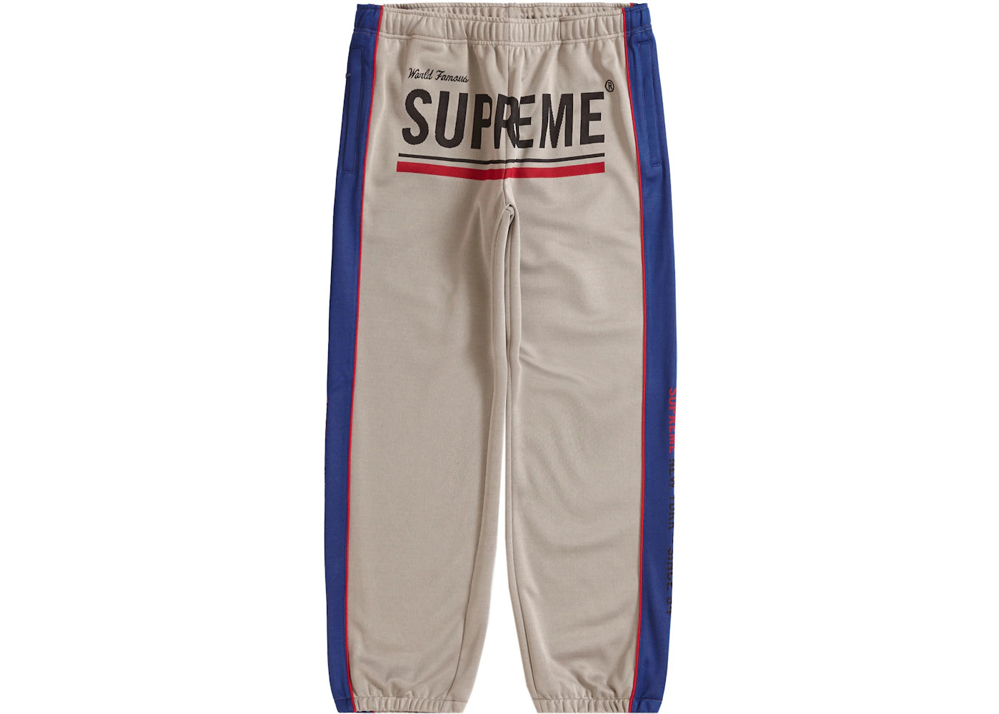 Supreme World Famous Jacquard Track Pant Stone