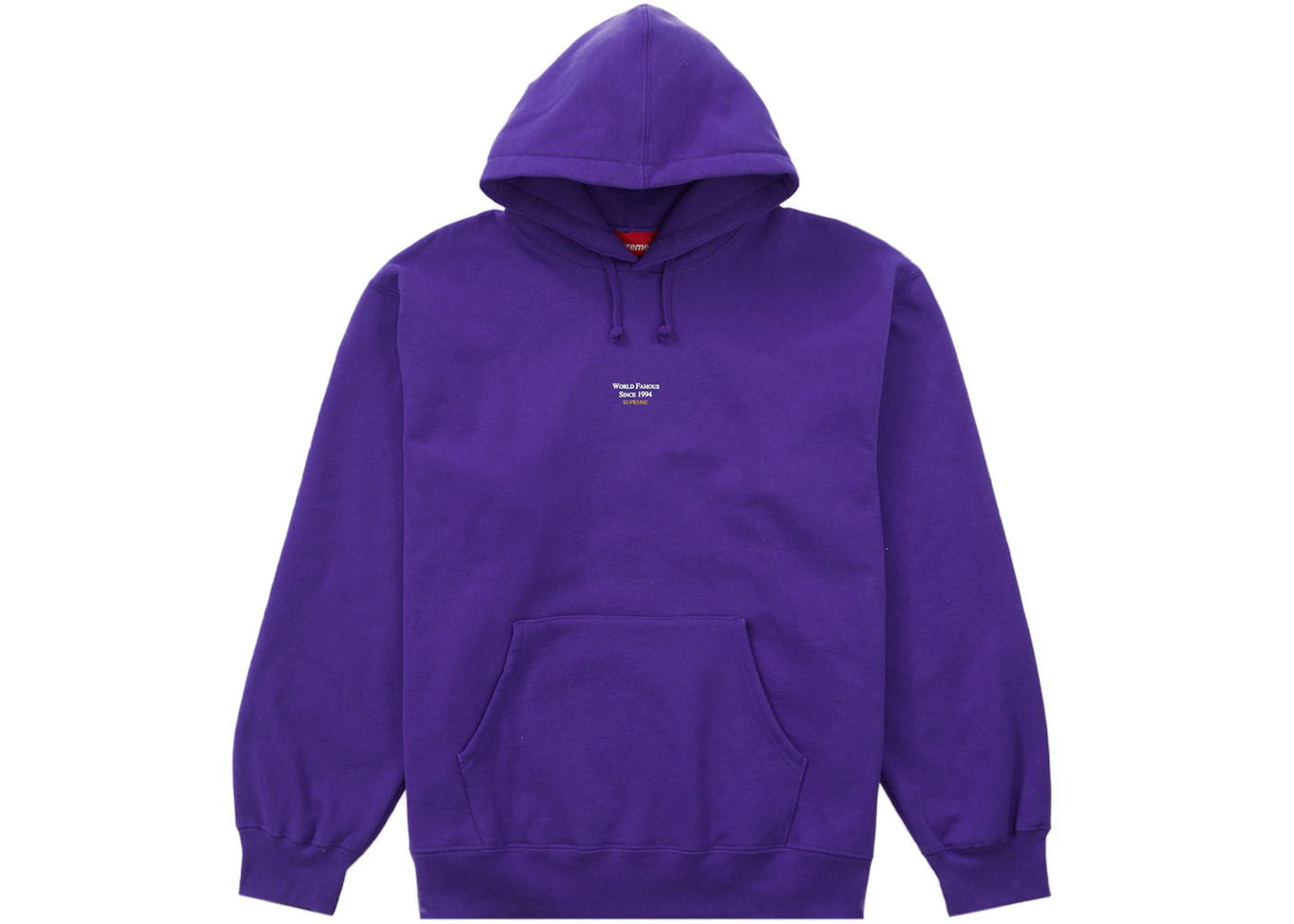 Supreme World Famous Micro Hooded Sweatshirt Purple