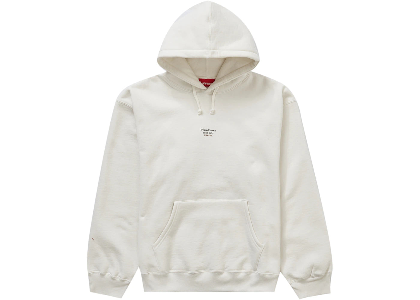 Supreme World Famous Micro Hooded Sweatshirt White