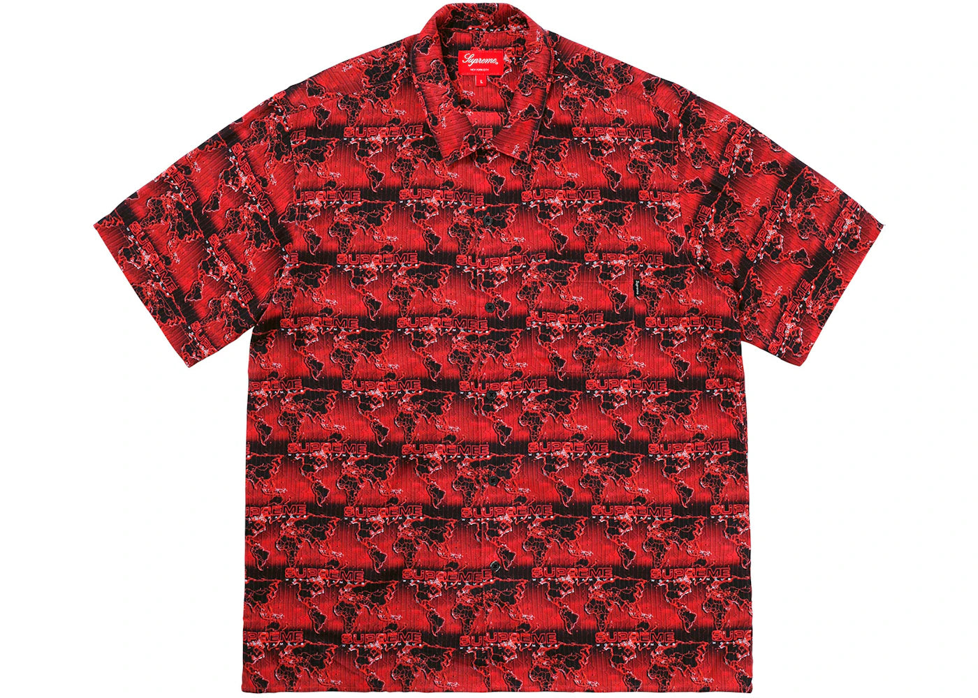 Supreme World Famous Rayon Shirt Red