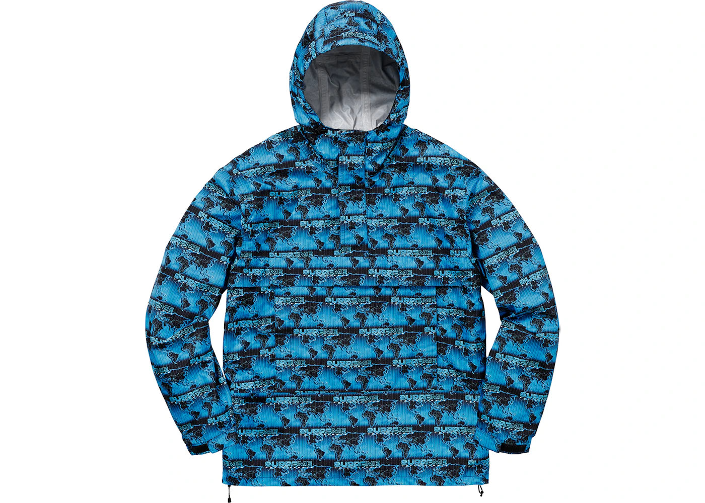 Supreme World Famous Taped Seam Hooded Pullover Pullover Blue