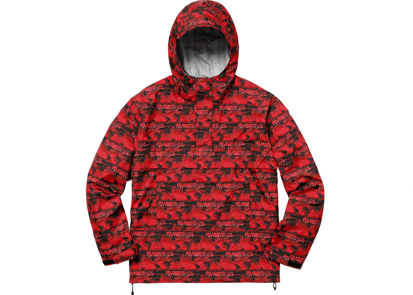 Supreme World Famous Taped Seam Hooded Pullover Pullover Red