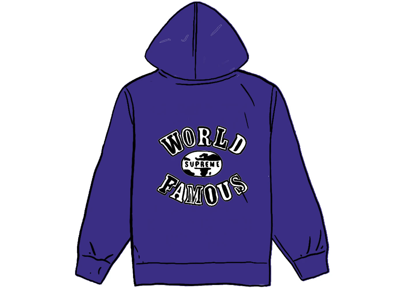 Supreme World Famous Zip Up Hooded Sweatshirt (SS20) Dark Royal