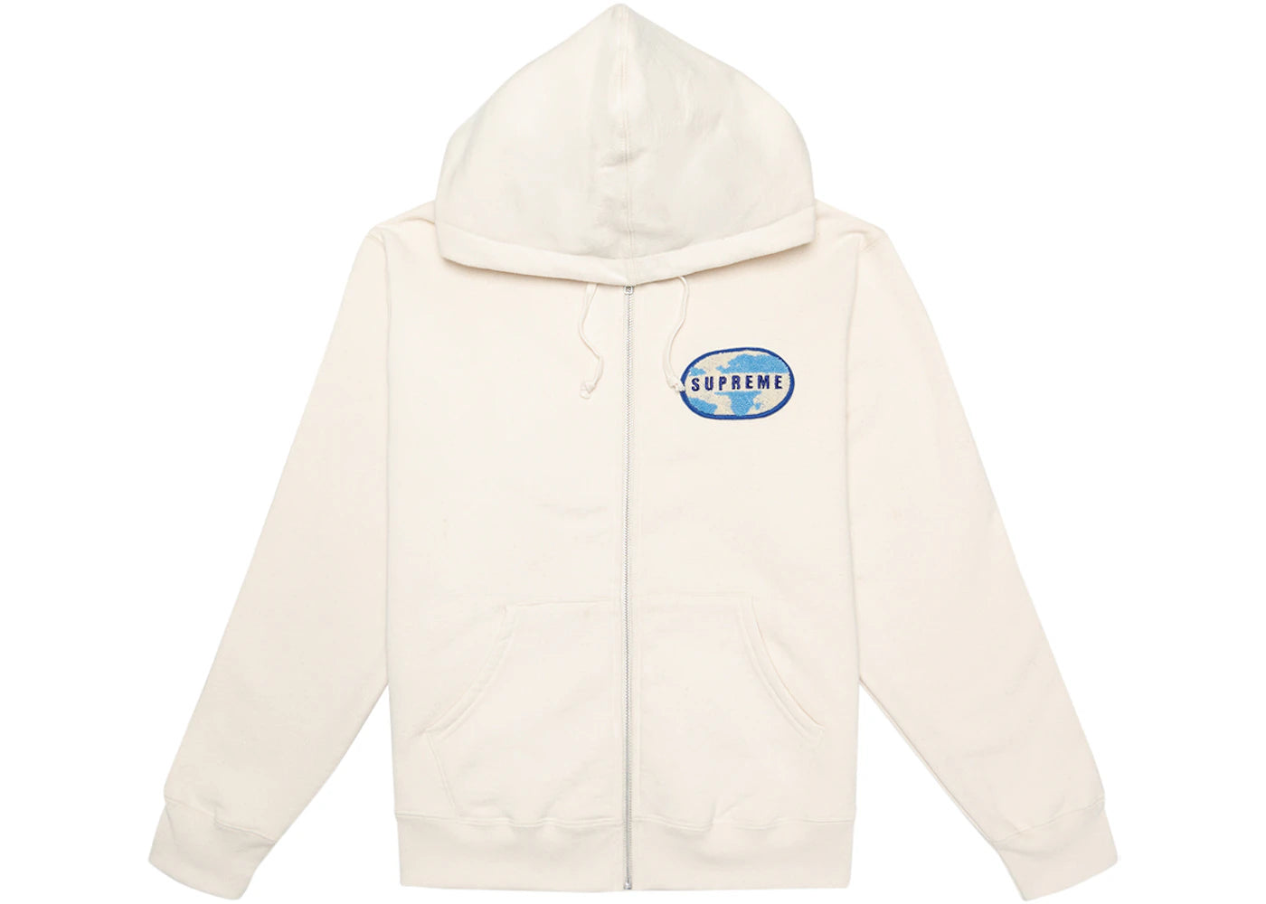 Supreme World Famous Zip Up Hooded Sweatshirt (SS20) Natural