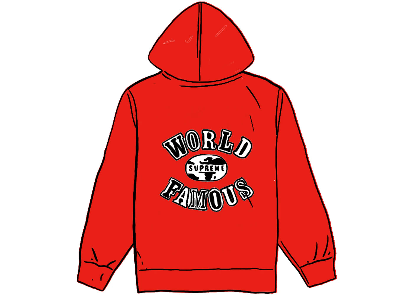 Supreme World Famous Zip Up Hooded Sweatshirt (SS20) Red