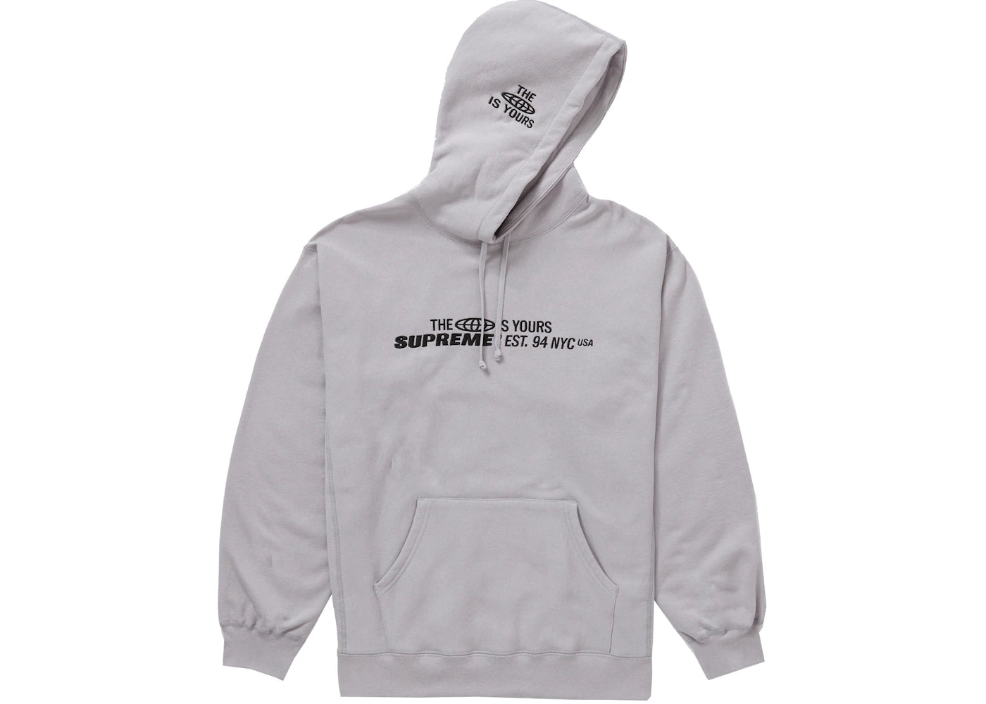 Supreme World Is Yours Hooded Sweatshirt Grey