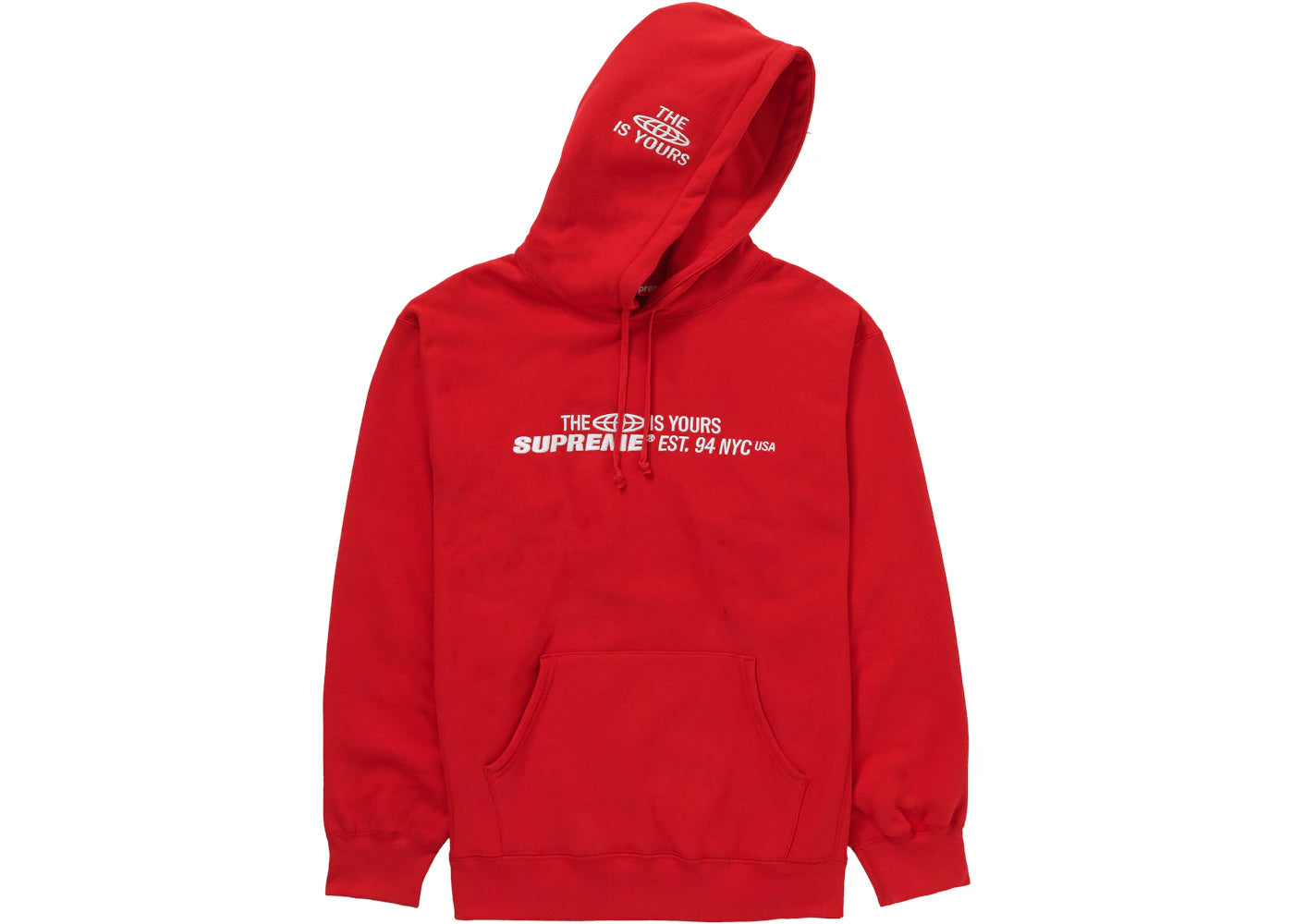 Supreme World Is Yours Hooded Sweatshirt Red