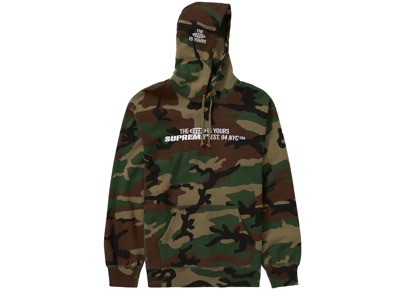 Supreme World Is Yours Hooded Sweatshirt Woodland Camo