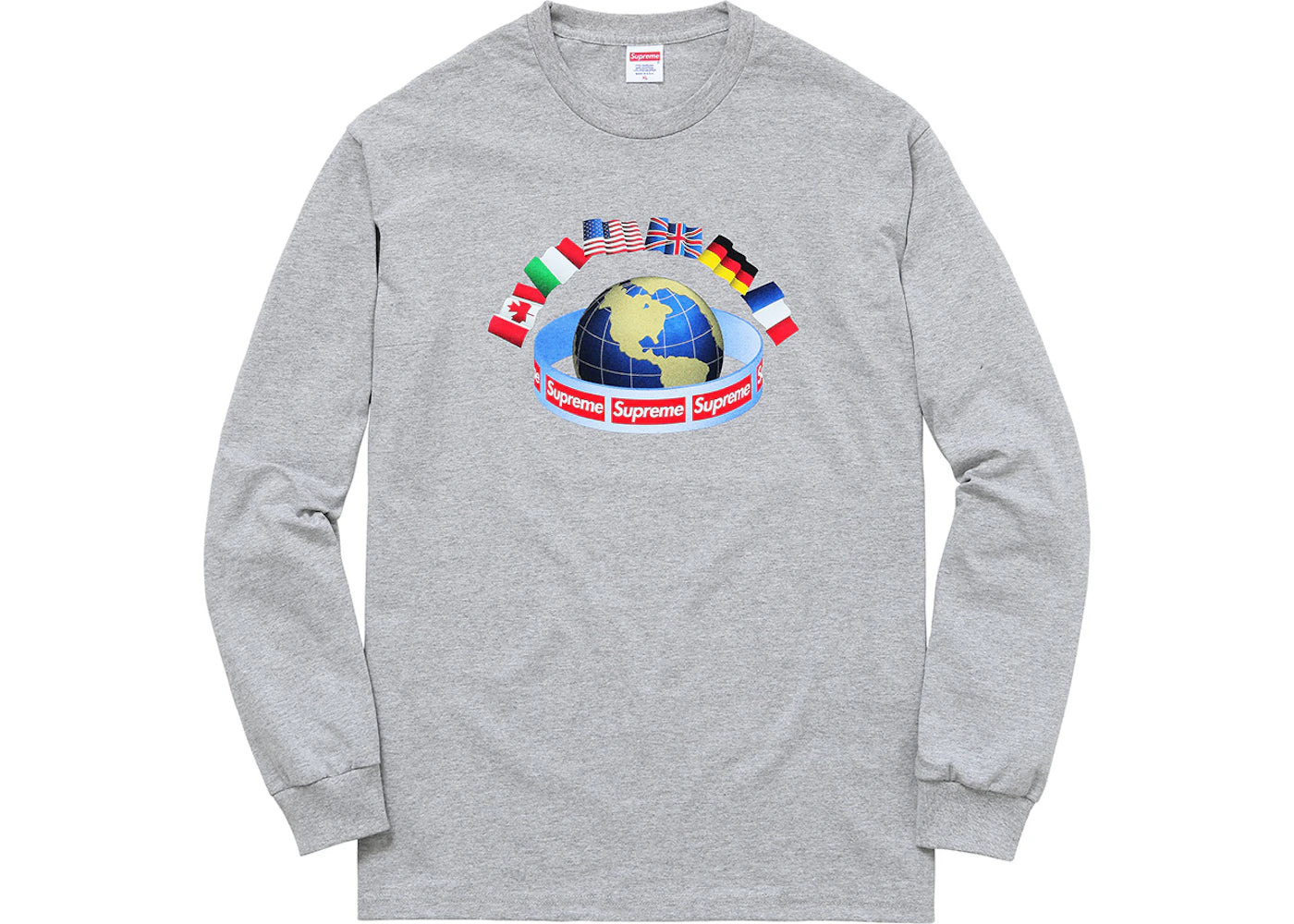 Supreme Worldwide Tee Grey